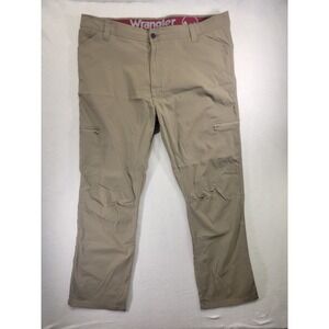 Wrangler NW788FR Men's 44x30 Nylon Spandex Blend Hiking Pants ATG Tan Khaki